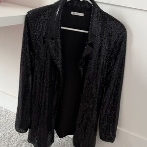 Cupshe Black Sequin Blazer